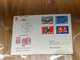 CH FDC  Einschreiben 1964