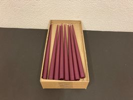 Stabkerzen Leuchterkerzen, dunkelrot, 24 Stück, 40 x 2,2 cm
