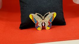 Schöne Vintage Brosche Schmetterling Goldfarben, Top!
