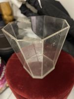 Acryl Vase 8-eckig transparent Gebraucht
