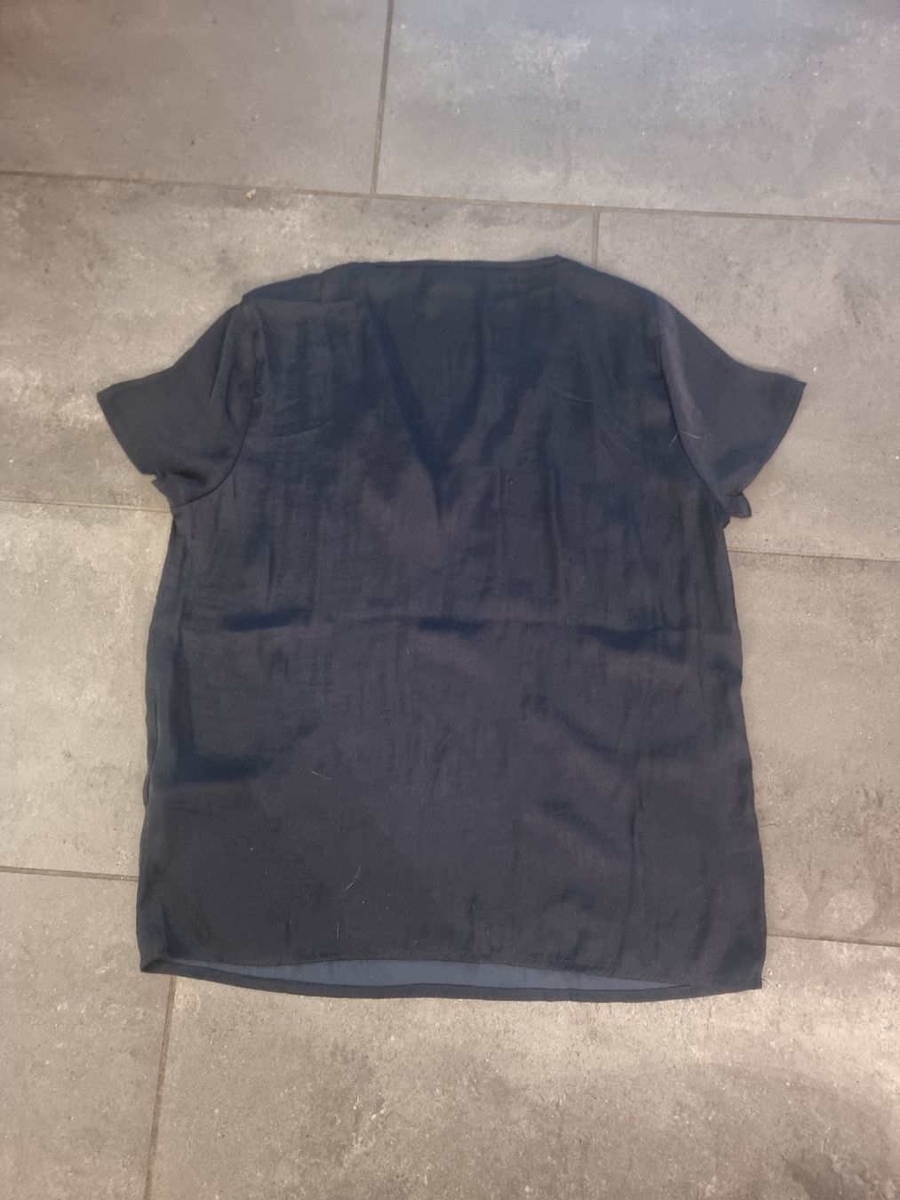 Camicette: Elegante, Dunkelblaue Bluse mit Spitze - Grösse 34 – Usato da Zweidlen venduto da VG159 4