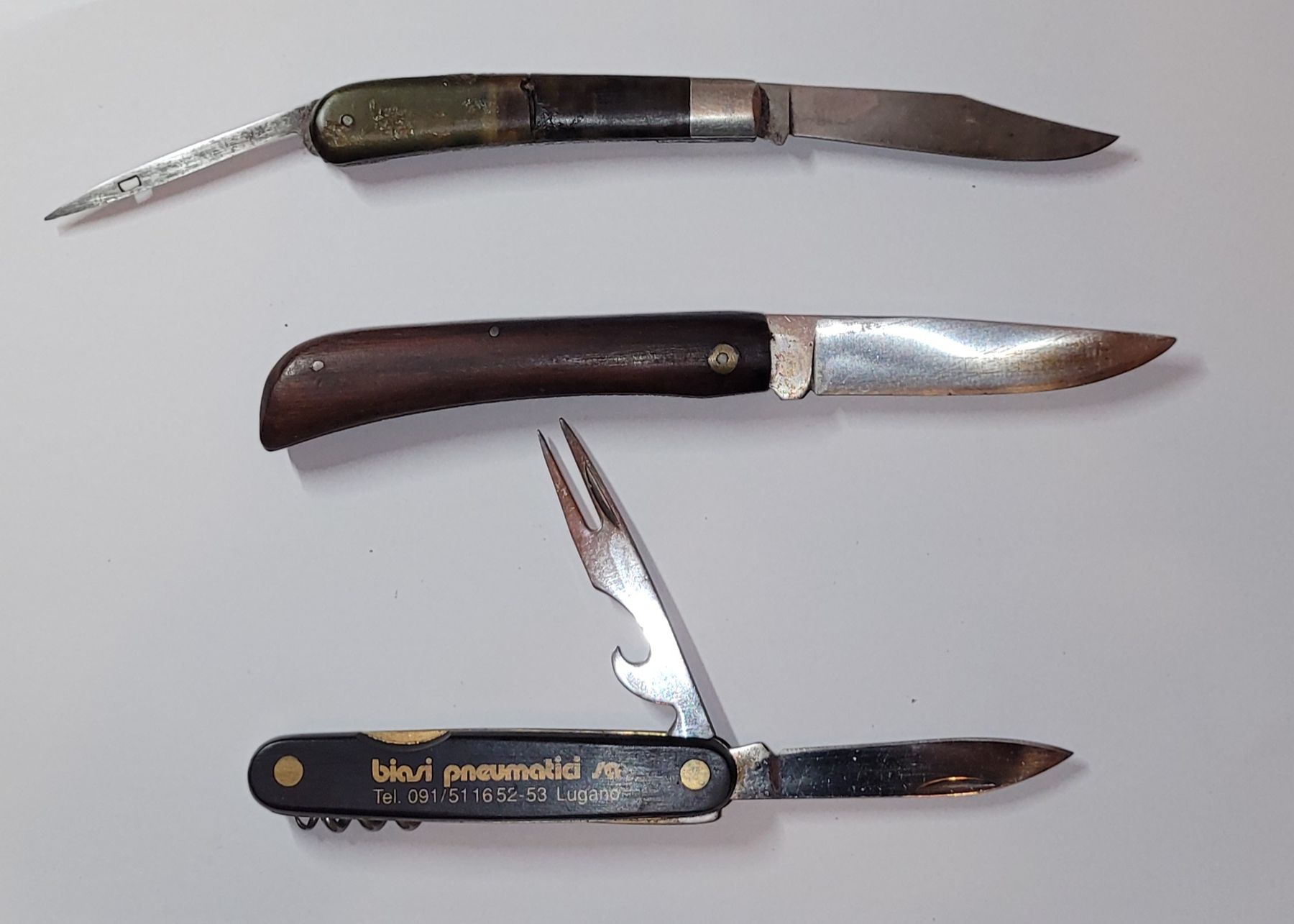 Taschenmesser: Tre Coltellini vecchi da collezione – Gebraucht aus Lugano von Collezionismo59