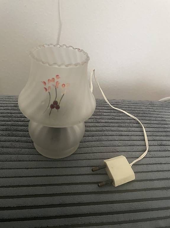 Lampade: Vintage Glaslampe bemalt – Usato da Dübendorf venduto da Aber_trotzdem 2