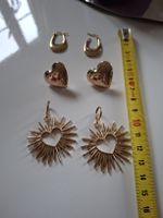 Lot de boucles d'oreilles fantaisie dorées 