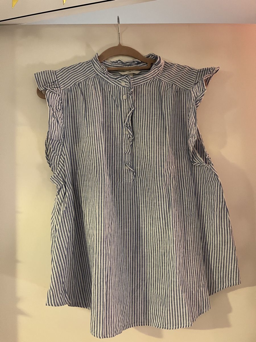 H&M Camicette: Sommerliches, gestreifte Bluse mit Rüschen – Nuovo (secondo la descrizione) da Zürich venduto da Closetbesties