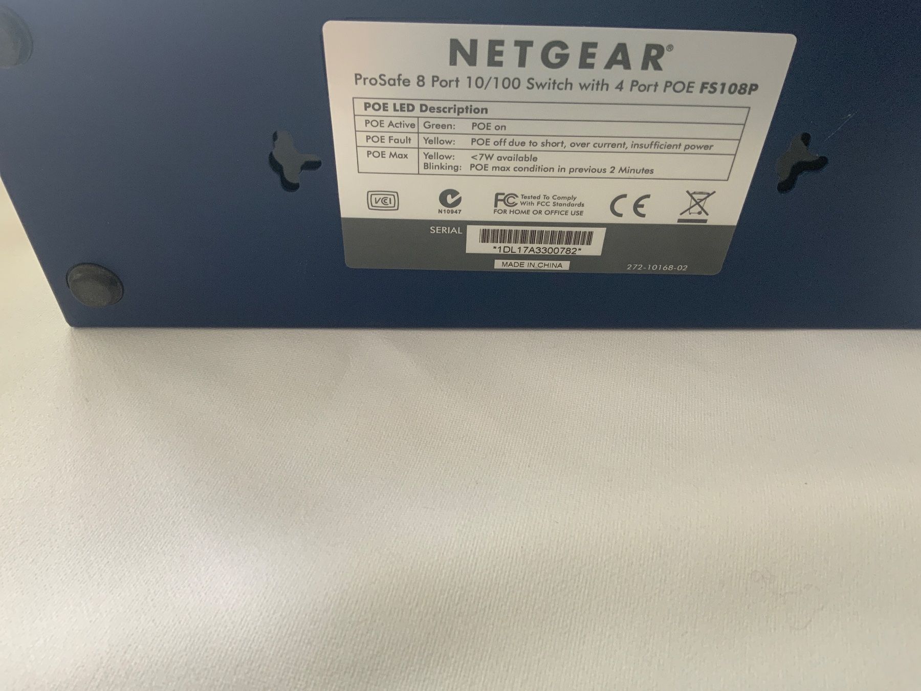 Netgear Hub & Switch: NETGEAR POE SWITCH FS108P – Usato da bergdietikon venduto da jc.zante 1