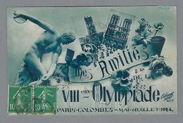 1924, OLYMPIADE PARIS, SCHÖNE AK NACH ZAGREB u. RAB