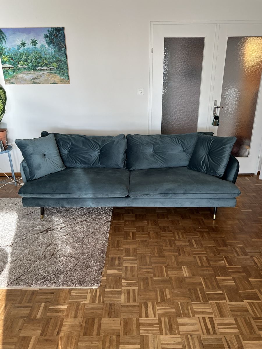 Mömax Divani: Petrol Blau Sofa – Usato da Zug venduto da Ratna