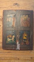 Russische Familienikone auf Holz, 19. Jh
