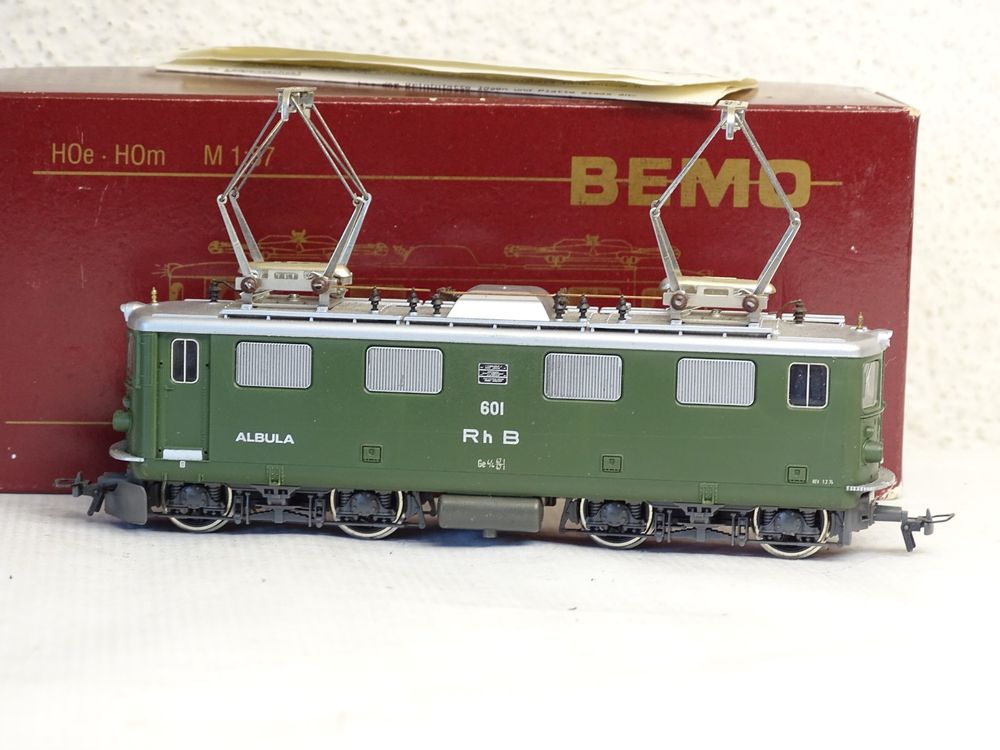 Bemo Modelleisenbahnen: Bemo 1250 121 RhB Elektrolok Ge4/4 Albula 601, H0m, OVP – Gebraucht aus Wohlen AG von Ex-Naruemon1964 1