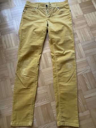 Marc O'Polo Samt Hose, Alby Slim, Gr. 27/32, senffarben