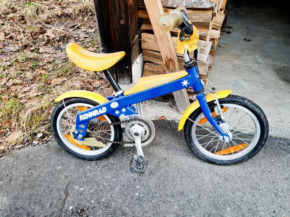 HUOMMGS Kinderfahrrad 14 Zoll Mit Sttzrdern Hhenverstellbar Fr 3-6 Jahre