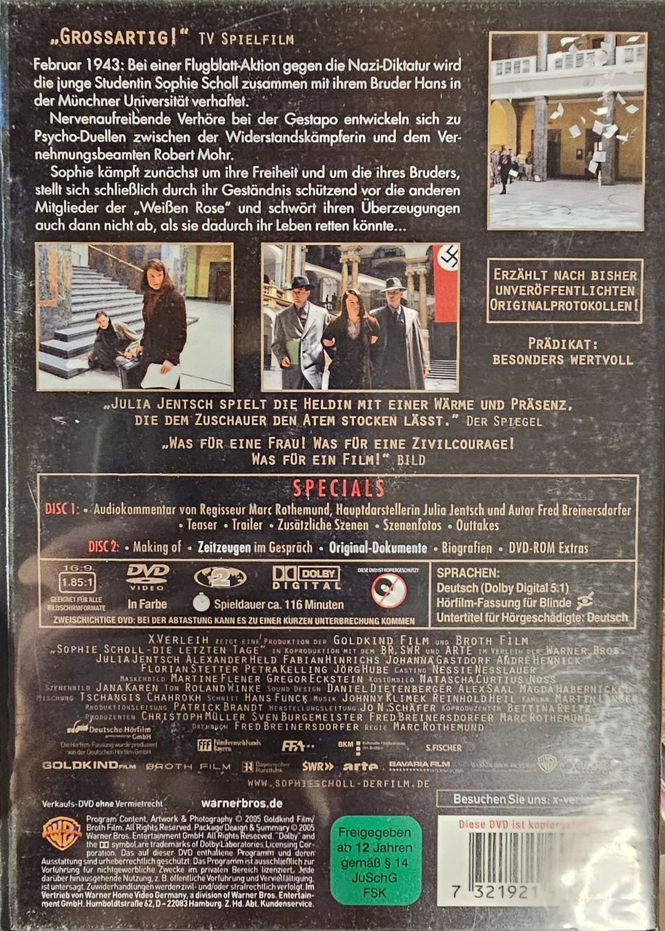 Tutti i DVDs: Sophie Scholl – Usato da Wahlen b. Laufen venduto da Cg10 1