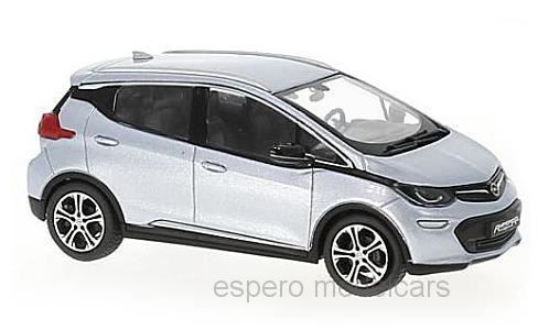 Opel Modellini d'auto: Opel Ampera e B seit 2017 silber met. / schwarz   1:43 – Nuovo e nell'imballaggio originale da Gerlafingen venduto da espero88