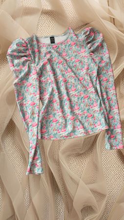 SHEIN Langarmshirt Fliegenpilz/Wald Muster Gr. S
