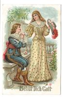 Behüt Dich Gott - Liebespaar - tolle Präge-Litho - 1908