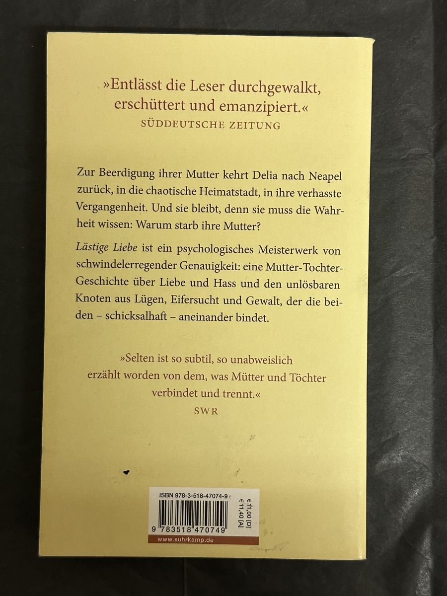 Libri: Elena Ferrante Lästige Liebe, Roman – Usato da Bern venduto da schnupka 1