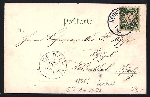 Cartoline postali: Vorläufer-Lithographie Fürst Bismarck  – Usato da Berlin venduto da bartko-reher 1