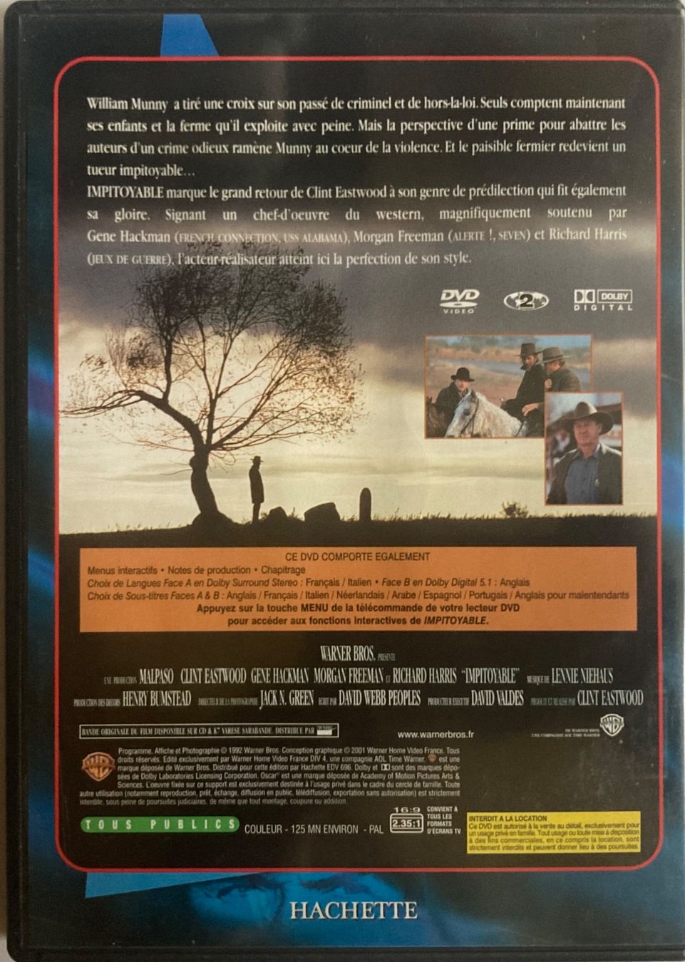 Tutti i DVDs: CLINT EASTWOOD - IMPITOYABLE – Usato da Poliez-Pittet venduto da Newtown-Records 1