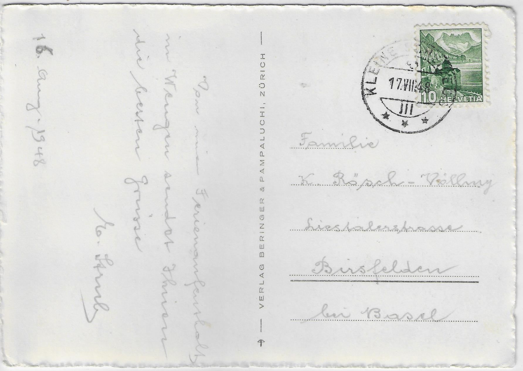 Cartoline postali: Wengen - Luft u. Schwimmbad u. Jungfrau – Antico da Ettingen venduto da Kartenplanet 1