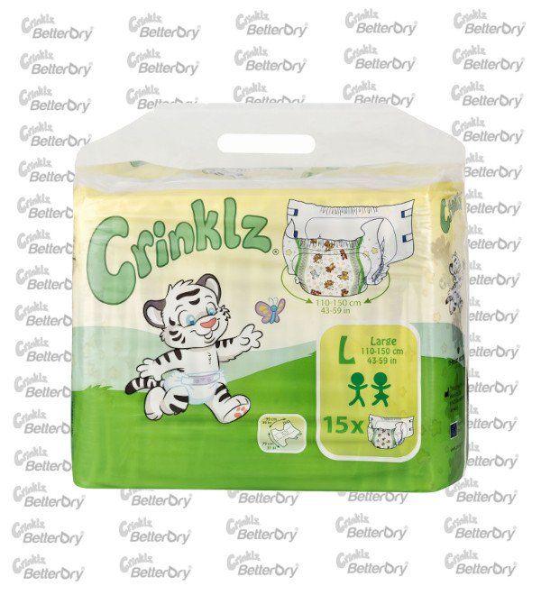 Secchi per pannolini & Pannolini: Crinklz Original L, 4 x 15 Stk. – Nuovo e nell'imballaggio originale da Egg b. Zürich venduto da Santhema_AG