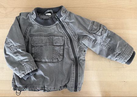 H&M Baby Hoodie Jacke, Gr. 86 (12-18M), Grau, Top Zustand!