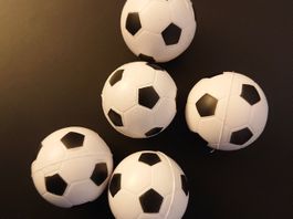 1-10x Elastische Fussbälle Springende Bälle - Fussball 4cm