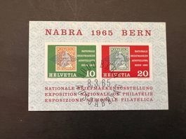 1965 NABRA Bern Block W43 Super Erstag  (2291)