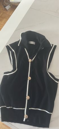 Weste Chicoree Premium schwarz weiss Grösse M neuwertig