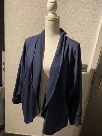 Damen Cardigan blau Baumwolle Made in Italy 1 Size
