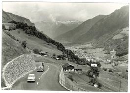 AK  Ausblick vom Gasthaus Bergli auf Linthal GL 1963
