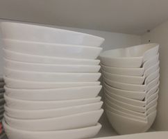 Schale Herzform Weiss Keramik je 12 Stk. Salat und Spaghetti