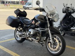 BMW R1150R Motorrad schwarz mit Koffern guter Zustand