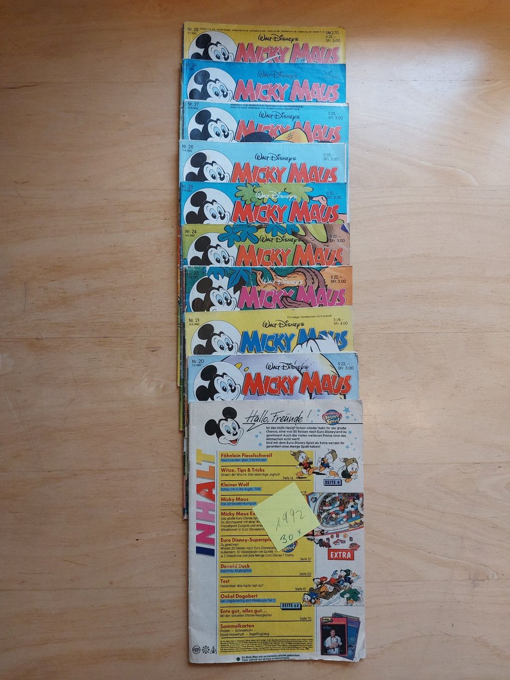 BD: 30 MICKY MAUS - 1992 – D'occasion à Gipf - Oberfrick par Esnoopy 2