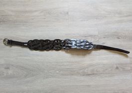 Ceinture marron tressée