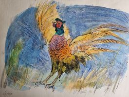 FRITZ HUG LITHOGRAPHIE SIGNIERT NUMMERIERT