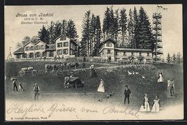 AK Zürich, Gasthaus Bachte, 1905