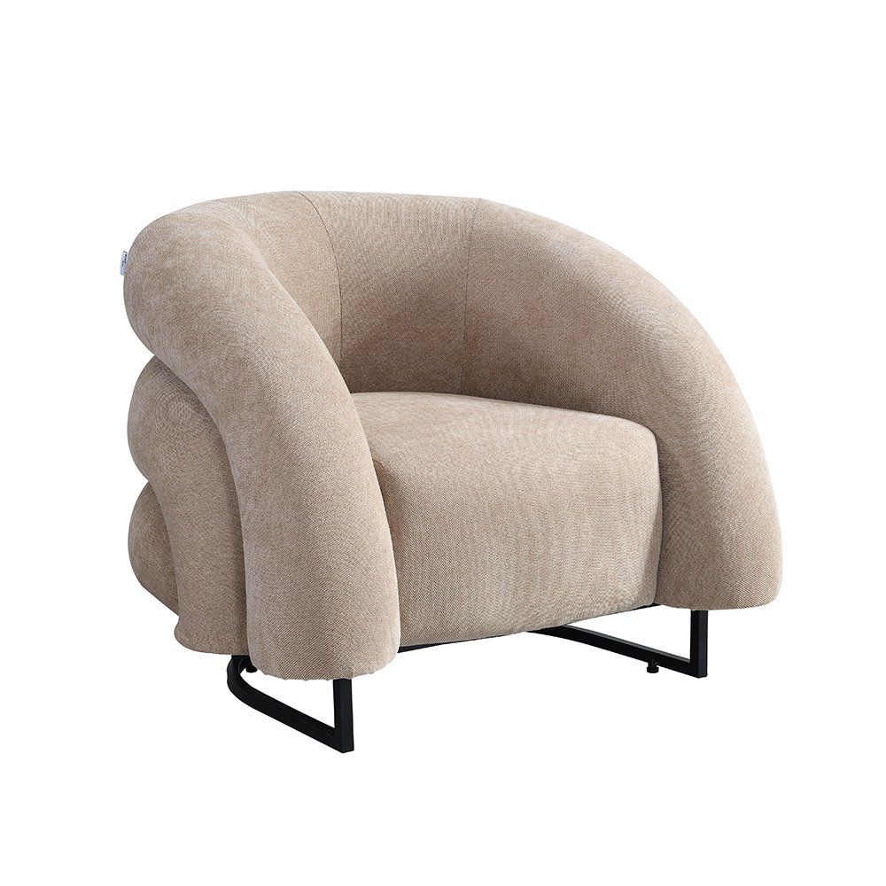 Sessel: Premium Sessel CLARA Samtgewebe - Beige – Neu und originalverpackt aus Wallenwil von toesstal-vertrieb 2