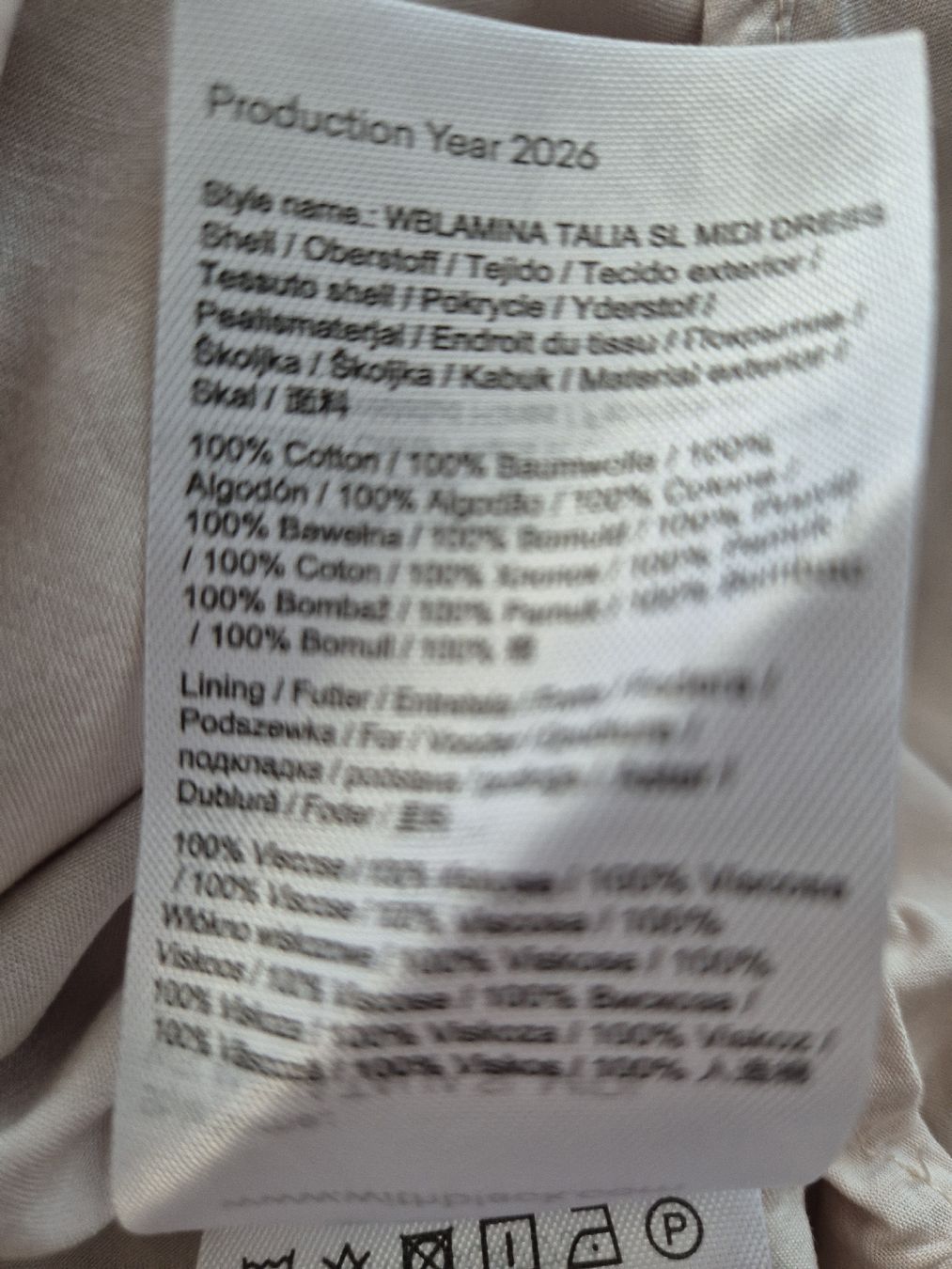 Kleider: Kleid lang XS, 100 Baumwolle, Braun/beige – Neu und originalverpackt aus Emmenbrücke von Mogeli0 4