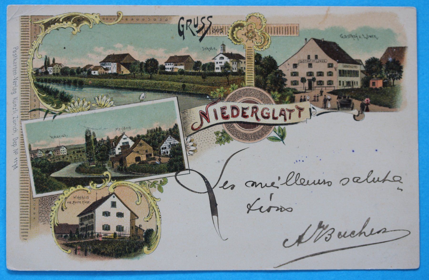 Ansichtskarten: NIEDERGLATT LITHO AK – Gebraucht aus Lotzwil von pirolh