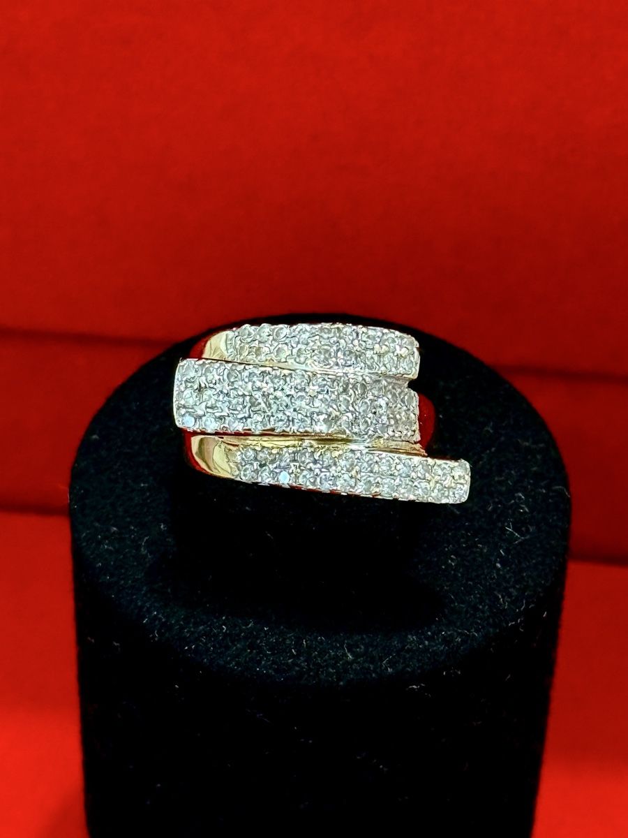 Ringe: Massiver Goldring mit Steine 14 karat 585 – Neu (gemäss Beschreibung) aus Kerns von SMITE 6