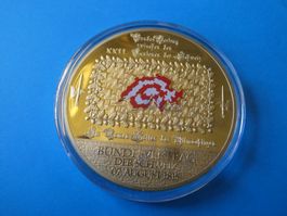 vergoldete Riesenmedaille 70 mm PP Bundesvertrag 1815
