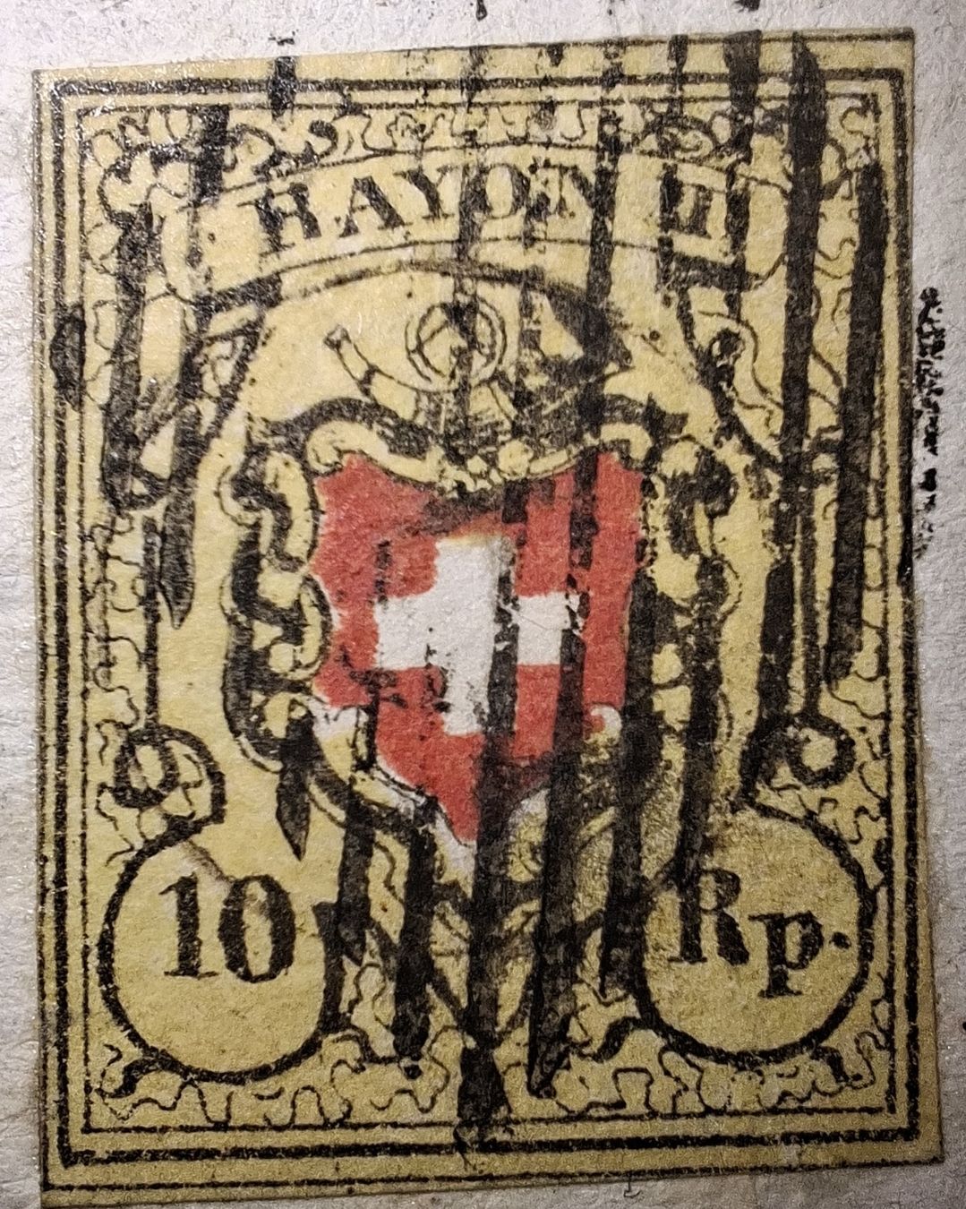 Tutti i francobolli: Rayon 16II Typ 35 D - RU Briefstück Courrendlin  – Usato da Balgach venduto da SIMEON27 1