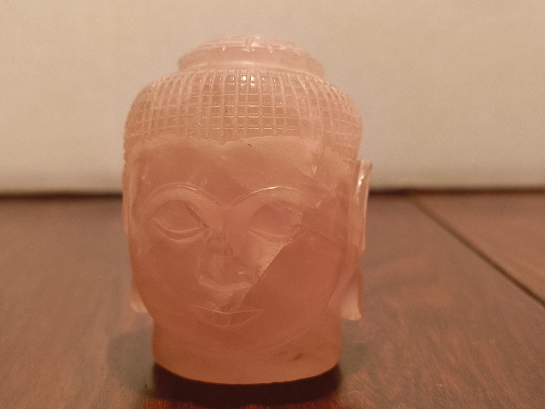 Sculture & Statue: Buddha Kopf aus Rosenquarz – Usato da stettlen venduto da VintageBern_ch 1