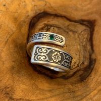 Silberring Spanisch Green Gr.63,5