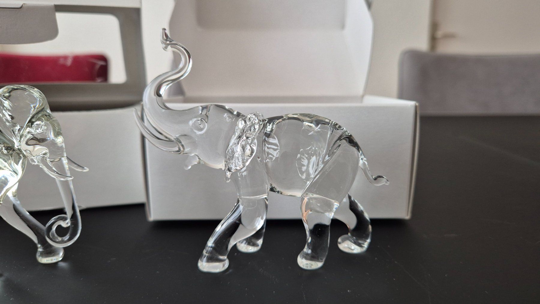 Glasi Hergiswil Tutte le decorazioni: Elefanten aus Glas, 2 Stück – Nuovo e nell'imballaggio originale da Schönenbuch venduto da Rasmo 4