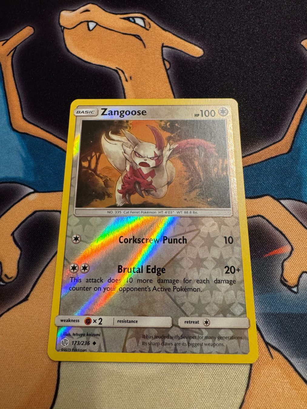 Pokémon Sammelbilder & Trading cards: Zangoose (CEC 173) - Reverse Holo - Cosmic Eclipse – Neu (gemäss Beschreibung) aus Bülach von Pfrenzel