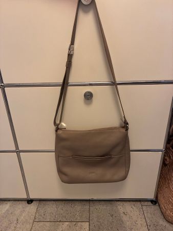 Bree Lederhandtasche beige
