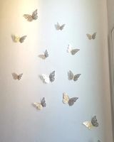 12x Deko-Schmetterlinge *Metallic* - Papillons Décoratifs