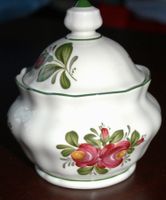 Zuckerdose Zuckergeschirr mit rosa Blumen